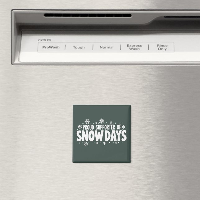 Aimant Fier soutien aux jours de neige Flocon de neige d' (In Situ (Lave-vaisselle))