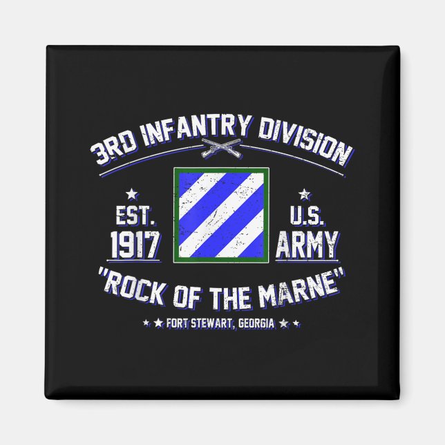 Aimant Fière 3ème Division D'Infanterie Rock Of Marne Us  (Devant)