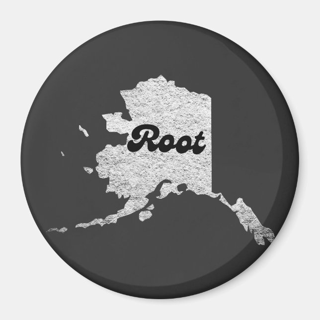 Aimant fière Alask State Root Map Outline Rocky Map AK (Devant)