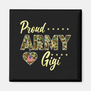 Aimant Fière armée Gigi camouflage soldat famille amour