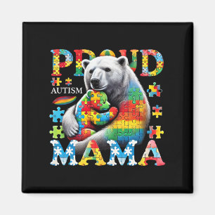Aimant Fière autisme Mama Ours Amour Sensibilisation sur