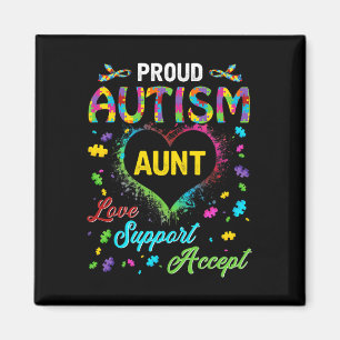 Aimant Fière Autisme Tante Amour Support Accepter Aide Re