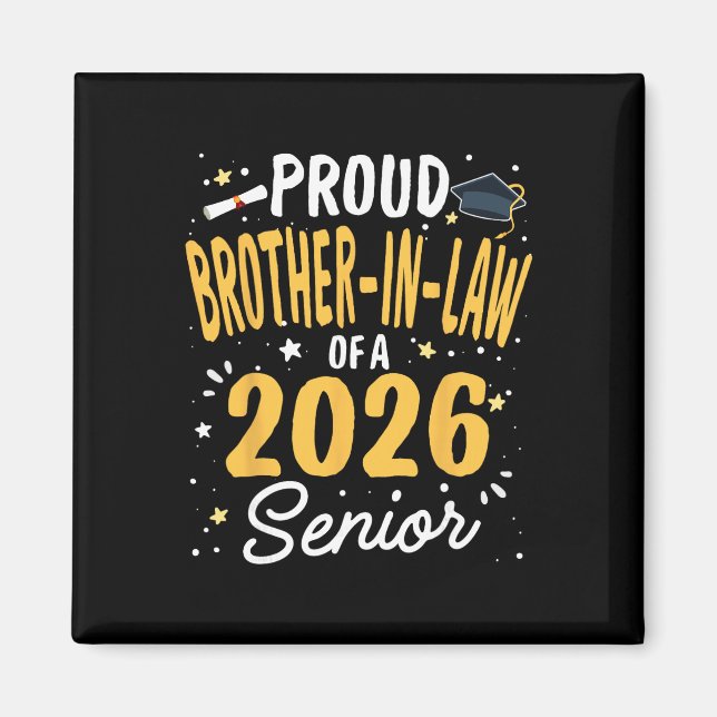 Aimant Fière beau-frère d'une promotion 2026 CL (Devant)