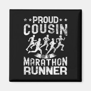 Aimant Fière Cousin D'Un Coureur De Marathon Cousin Dons