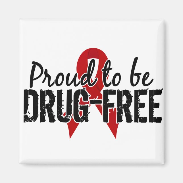 Aimant Fière D'Être Sans Drogue (Devant)