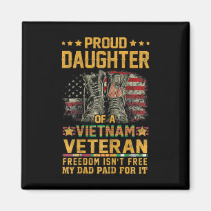 Aimant Fière fille de vétéran du Vietnam Drapeau patrioti
