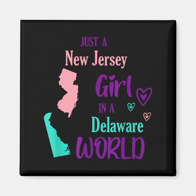 Aimant Fière Fille Juste Une Fille Du New Jersey Dans Un  (Devant)