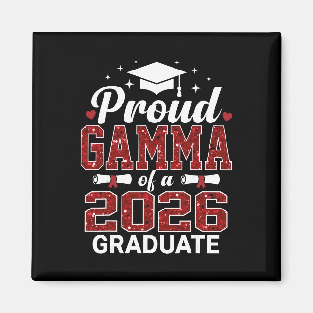 Aimant Fière Gamma d'une remise de diplômes de fin d'étud (Devant)