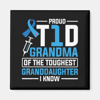 Aimant Fière grand-mère T1d grand-parent diabète de type