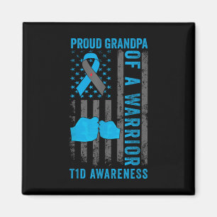 Aimant Fière Grand-Père D'Un Guerrier T1D Type 1 Diabète