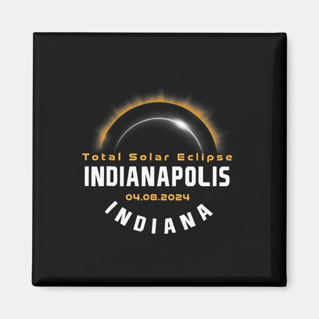 Aimant Fière Indianapolis Indiana Total Solar Eclipse 202 (Devant)