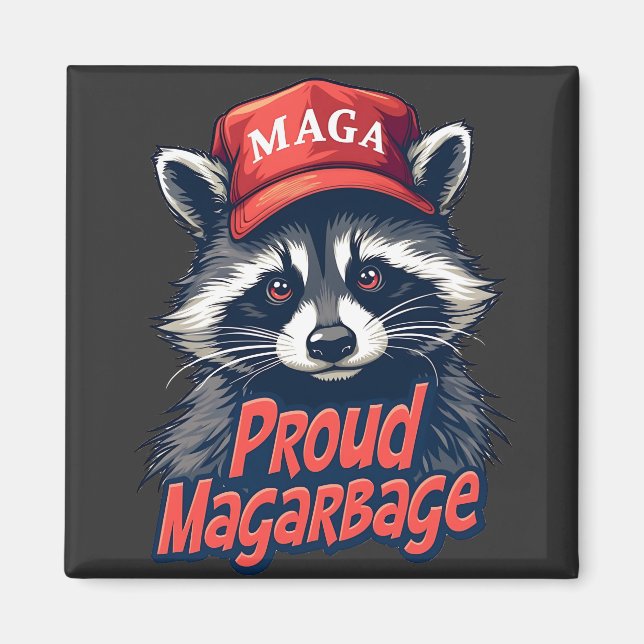 Aimant Fière MAGA Garbage pour l'élection de Trump partis (Devant)