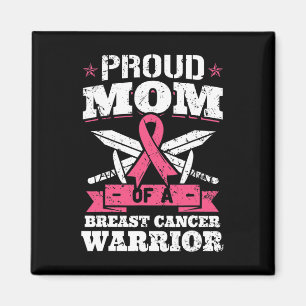Aimant Fière Maman De Cancer Du Sein Guerrier De Conscien