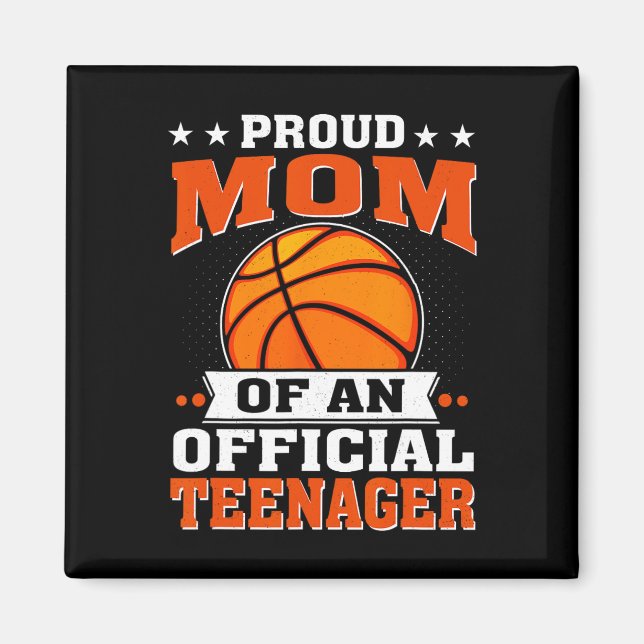 Aimant Fière Maman D'Un Adolescent Officiel 13e Anniversa (Devant)