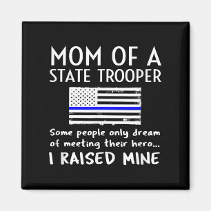 Aimant Fière maman d'un policier d'État Thin Blue Line Am