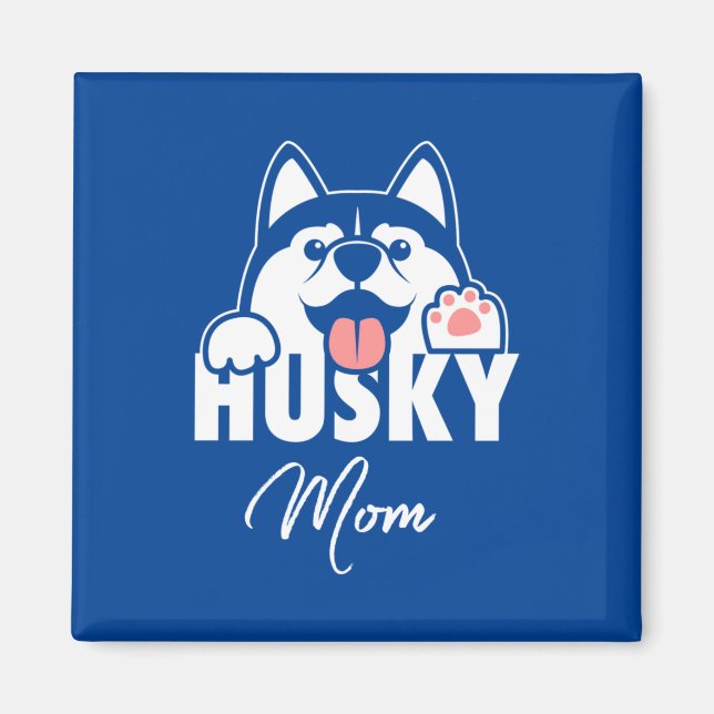 Aimant Fière maman Husky (Devant)