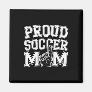 Aimant Fière mère de footballeur Support de fans joyeux p