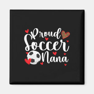 Aimant Fière Nana de foot d'un joueur de foot Nana