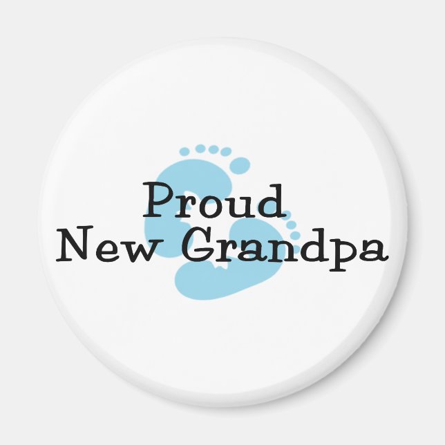 Aimant Fière Nouvelle Empreintes de Pied de Bébé Fille Gr (Devant)