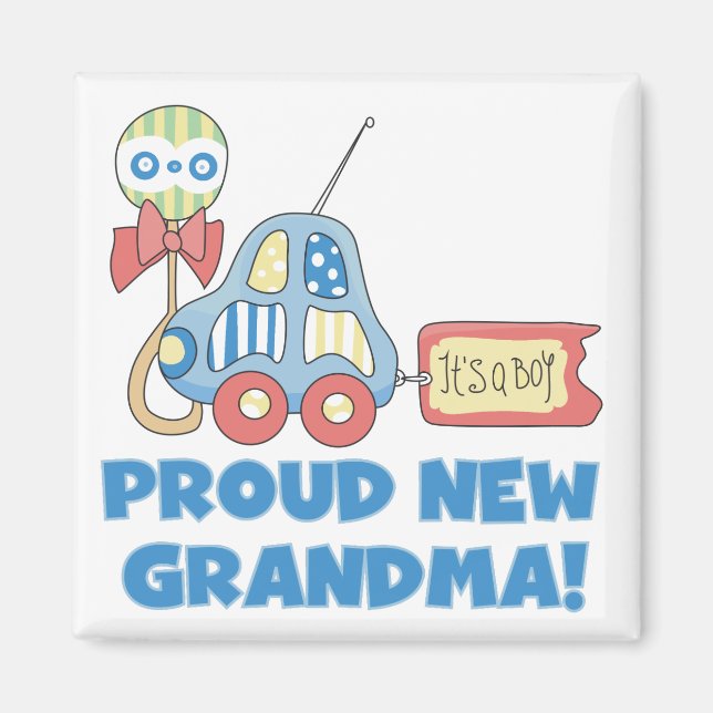 Aimant Fière nouvelle grand-mère-C'est un garçon Tshirts  (Devant)