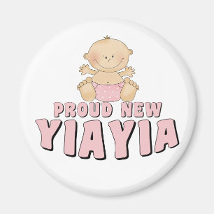 Aimant Fière nouvelle YiaYia T-Shirt