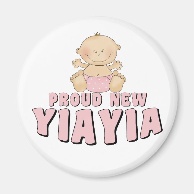 Aimant Fière nouvelle YiaYia T-Shirt (Devant)