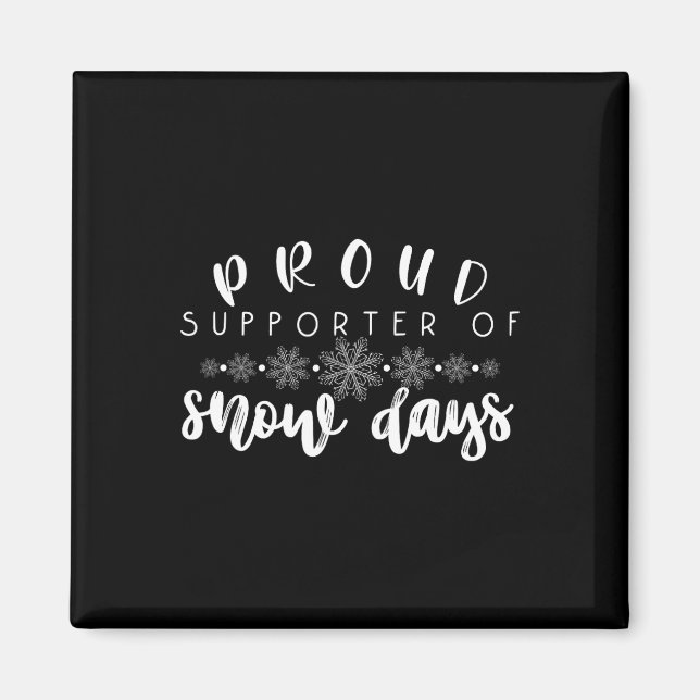 Aimant Fière Supporter De Jours De Neige Enseignant Amusa (Devant)