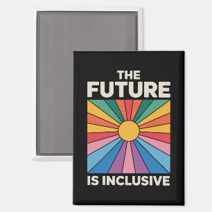 Aimant Fierté Arc-en-ciel L'avenir est inclusif LGBTQ