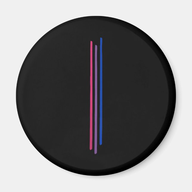 Aimant Fierté Bisexuelle subtile Goth Bi Pride Crâne (Devant)