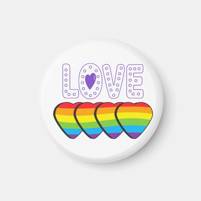 Aimant Fierté d'amour. LGBT+Pride. Fierté (Devant)