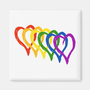 Aimant Fierté de la Saint-Valentin Cœurs superposés arc-e