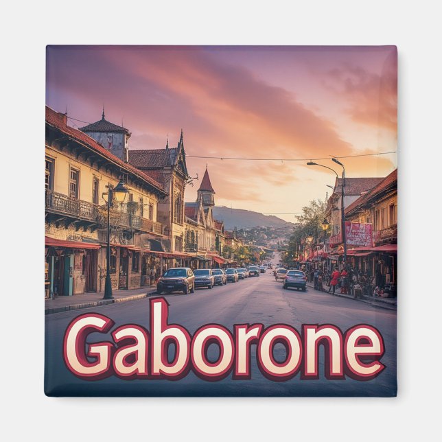 Aimant Fierté de la ville de Gaborone Botswana 📍 (Devant)