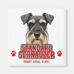 Aimant 🐾 Fierté de l'amant du Schnauzer Standard 🐾