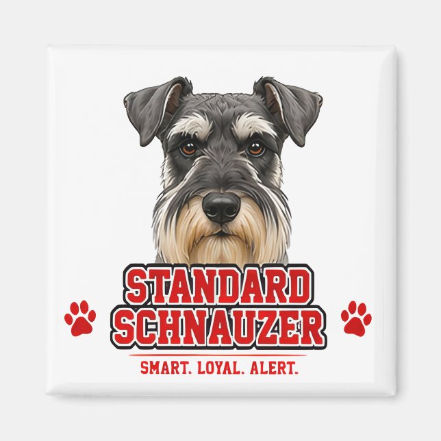 Aimant 🐾 Fierté de l'amant du Schnauzer Standard 🐾 (Devant)