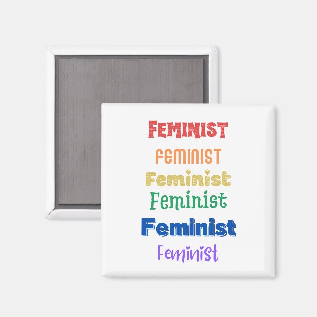 Aimant fierté féministe "marche de la femme" (Recto/Verso)