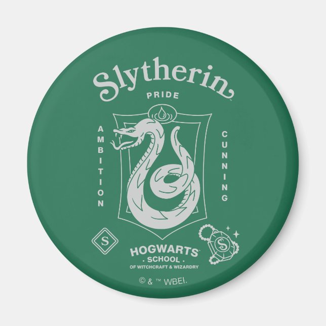 Aimant Fierté SLYTHERIN™ Ambition Ruse Blason (Devant)