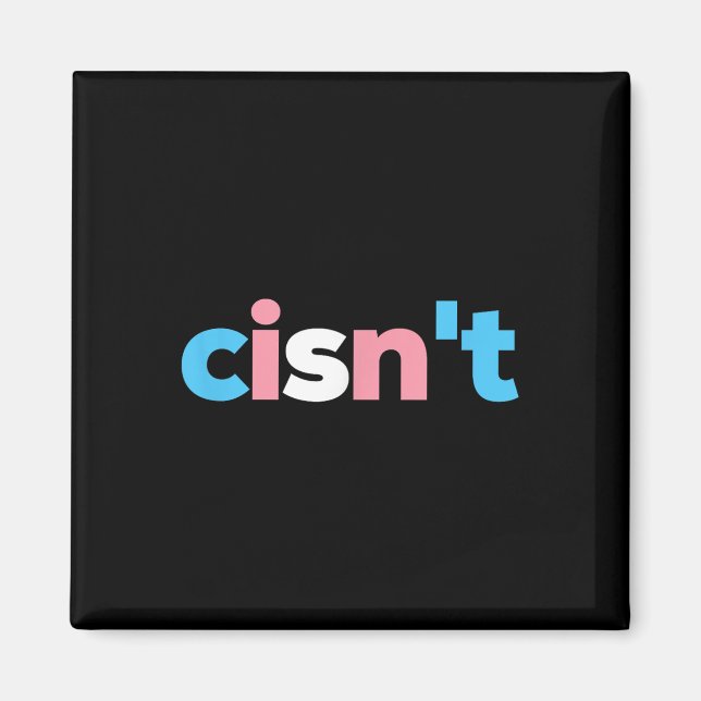 Aimant Fierté transgenre Cisnt - Drapeau trans LGBTQ - Dr (Devant)