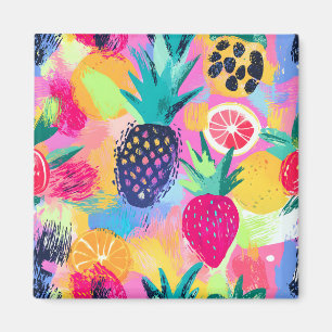 Aimant Fiesta Abstraite de fruits tropicaux Paradise