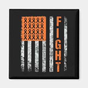 Aimant fight.support for Leukemia Awareness orange Ribbon