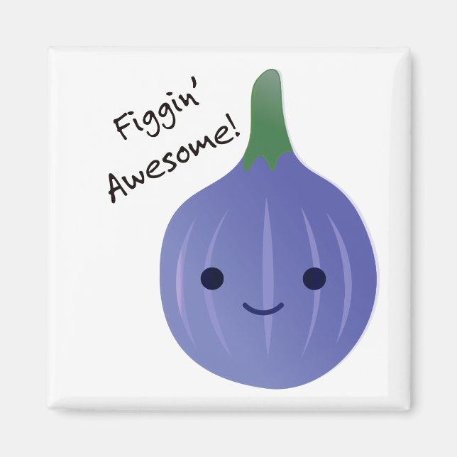 Aimant figue Awesome Fig Pun (Devant)