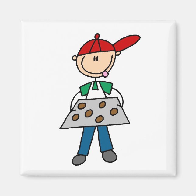 Aimant Figure à bâtonnets faisant cuire des biscuits (Devant)