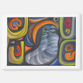 Aimant Figure grise et spirales colorées par Hassan Wahba