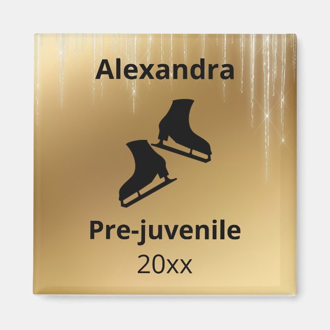 Aimant Figure skating level test year gold (Devant)