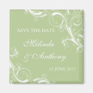 Aimant Filigree Swirl Green