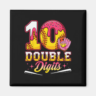 Aimant Fille 10 Double Chiffres 10e Anniversaire Glace Cr