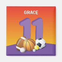 Fille 11 ans Anniversaire Ballons Sportifs