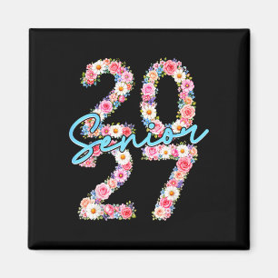 Aimant Fille aînée 2027 promotion 2027 florale fleur