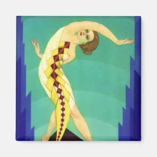 Aimant Fille Art Déco