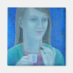 Aimant Fille avec du chocolat 2011