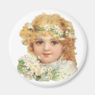 Aimant Fille avec marguerite